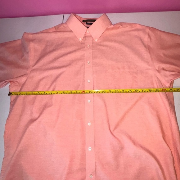 Casual Peach Button Down Shirt with Classic Collar - Picture 8 of 11